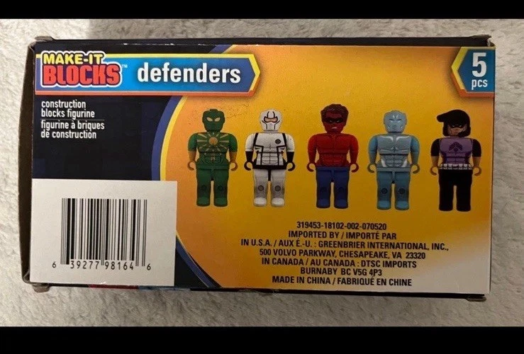 Make-It Blocks Defenders Mini Figures Set of 5 - Image 2 of 2