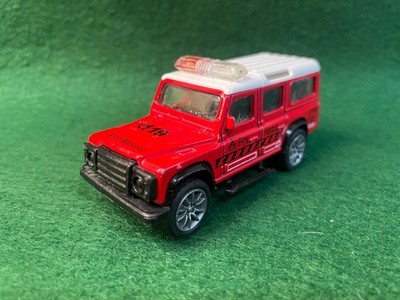 LAND ROVER DEFENDER 110 ROT FEUERWEHR RETTUNG PULL BACK AND GO 59
