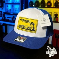 Dale Earnhardt Wrangler Race Team Custom Design Patch Richardson 112 Trucker Hat