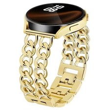Gold Metal Bracelet Band Women 20mm Adjustable Single Chain A1 Gold (Only 20mm)