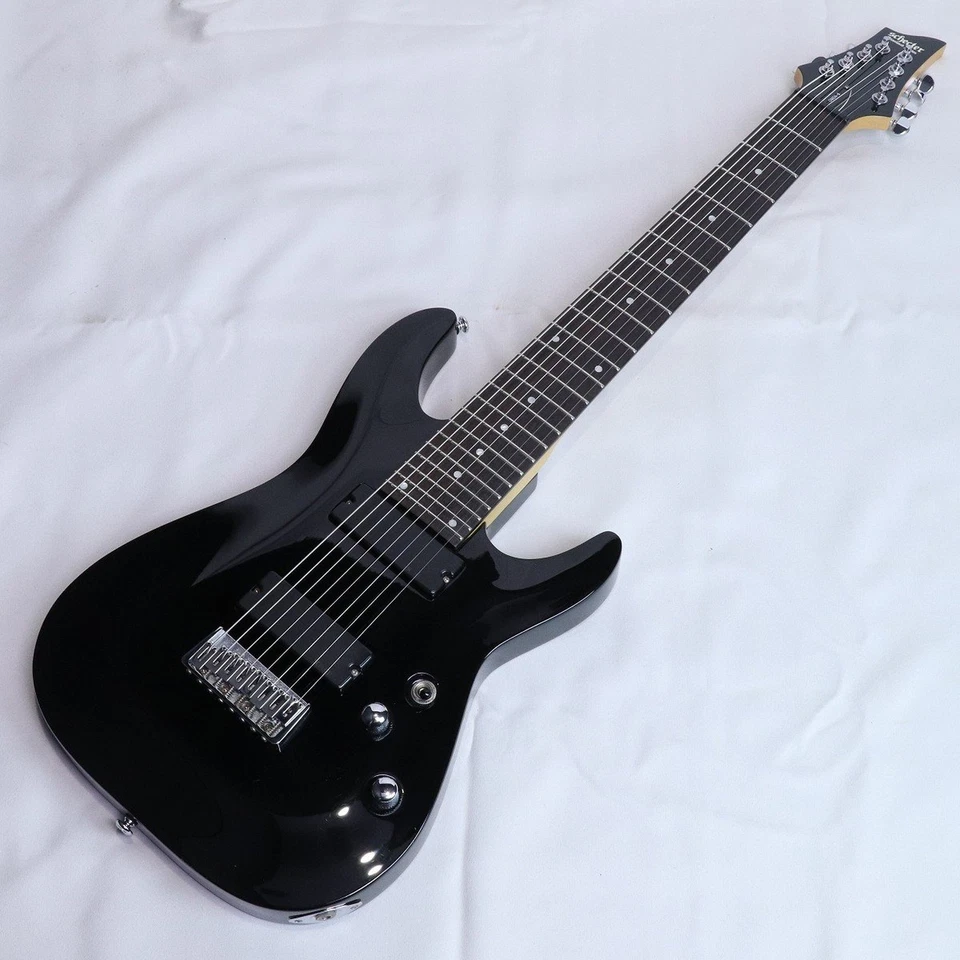 Schecter Diamond Series Omen 8st AD-OMEN-8 Black Used Maple Neck 8st w/Soft Case - Image 4 of 4