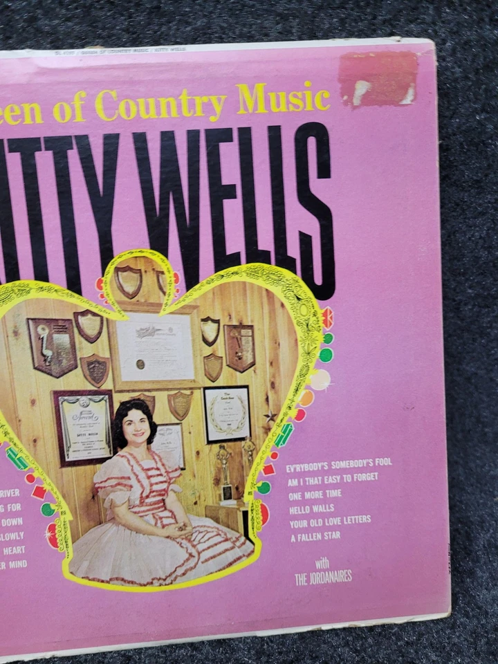 Vintage Kitty Wells Vinyl LP Queen of Country Music Mono Decca DL 4197 33 RPM Foto 4 de 4