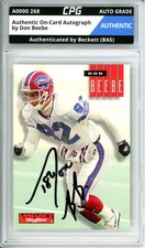 Authentic On-Card Autograph Signed by Don Beebe CPG Auto Grade AUTHENTIC