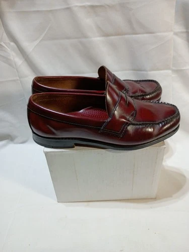 GH Bass & Co Weejuns Penny Loafers Size 8.5 EEE Preppy Dress Shoe Burgundy Mens