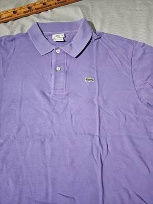 Lacoste Shirt Mens XL 8 Purple Polo Button Preppy Casual Normcore Academia 