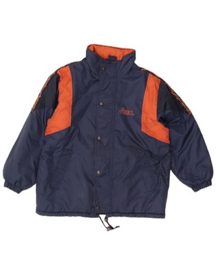 Asics Herren Graphic Windbreaker Jacke UK 38 Medium Navy Blau Colourblock ZW01