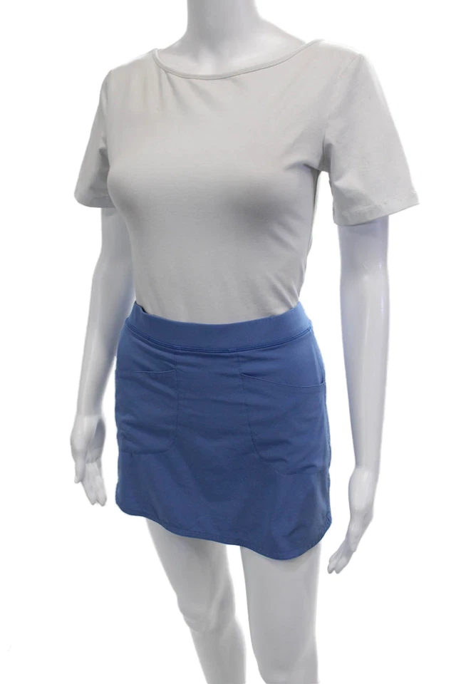 Mini Skort RLX Ralph Lauren Mujer Azul Mezcla Nylon Sólido Talla S Foto 2 de 4