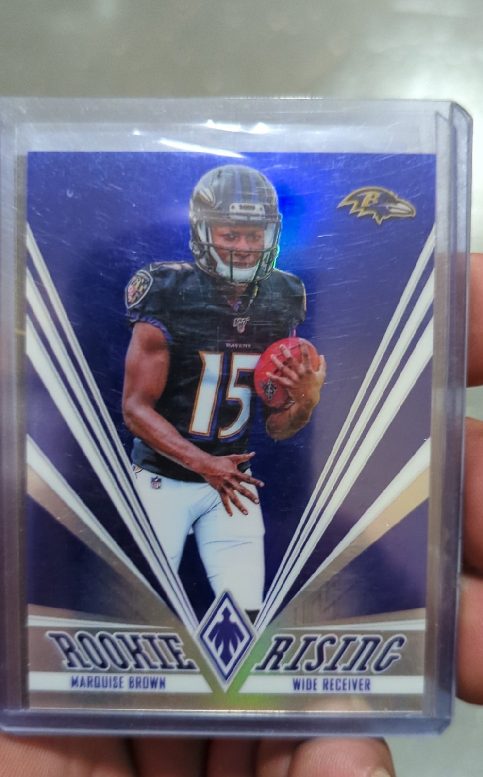 Marquise Brown Panini Phoenix Rookie Rising #5 Blue