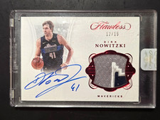 🔥 2017 PANINI FLAWLESS DIRK NOWITZKI #FP-DN GAME-WORN PATCH AUTO RUBY /15 🔥