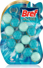 Bref Deluxe Disposable Toilet Bowl Cleaner (3x 50g), Hanging Toilet Freshener wi