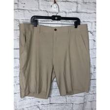 GREG NORMAN Mens Performance Stretch Shorts RT 59.50 SIZE 38 Taupe