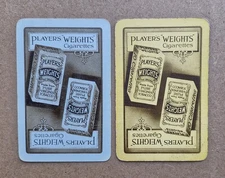 2 x Vintage Swap Playing Cards Players Weights Tobacco Cigarettes Cigarette 
