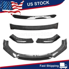 Carbon Fiber Look Front Bumper Lip Spoiler Splitter Protector Body Kit Universal