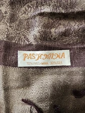 100% Pashmina And Silk Scarf, Brown, 71x26