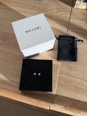 Paar Mejuri 14k Gold Diamant Mini Ohrstecker (2 Paar verfügbar)