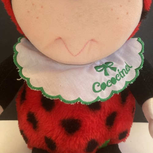 Ancienne peluche coccinelle Cococinel Nicotoy Trèfle Rouge 36 Cm Vintage - Picture 3 of 10