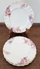 4 Spode CHELSEA GARDEN China bread plates 6.375" scalloped, England Mustard Trim