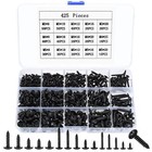 425 Large Round Head Self Tapping Screws, M3 M4 M5 Black Screws for Wood Screws