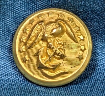 Non-Dug USMC Marine Corps Coat Button 2 Piece SCOVILL MF'G CO/WATERBURY Backmark