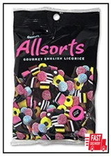Gustaf's AllSorts Gourmet English Licorice Candy, 6.3 Ounce Peg Bag