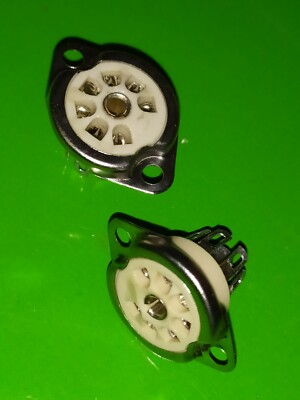 2x Supports Socket 7 Broches Pour Tube électronique NOS - Neufs Sous Emballage