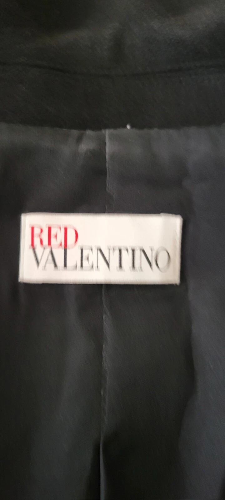 Cappotto Valentino rosso lana nero monopetto donna taglia S. 40