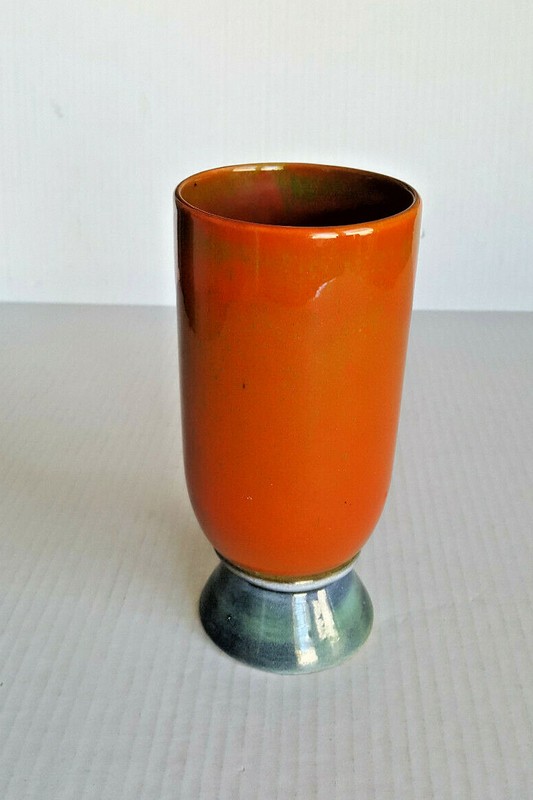 MID CENTURY MODERN VASE Ceramic Beautiful Lava Glaze 8.5" 