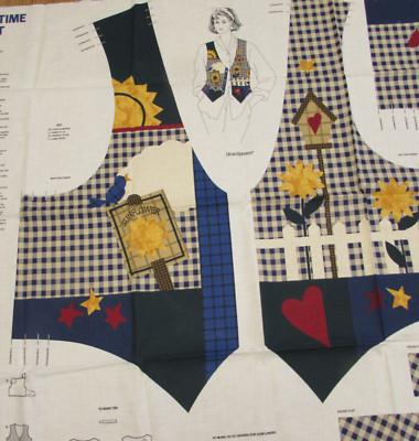 Springtime Vest Fabric Craft Panel  Sunflower Cranston Dream Spinners VIP