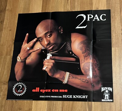 2pac All Eyez On Me official album Promo Poster from 1996 Rare 27x27 