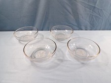 Set of 4 Imperial Clear Glass Intaglio Fruit #900 Bowls 5" Wide