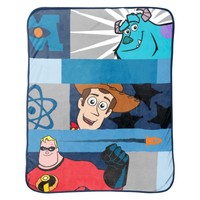 Disney/pixar Filmstrip Fleece Throw Blue, White, Black Twin on sale Disney/pixar Filmstrip Fleece Throw Blue, White, Black Twin on sale