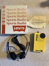 Vintage LEVI'S FM Sports Radio w/ Earphones in Original Box, Levi's Jeans Promo