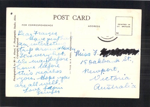 D6090 Aden Esplanade Road Crater RP Abassi vintage postcard - Picture 2 of 2