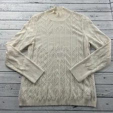 Odd Molly Cotton Mock Turtleneck Knit Top Women's 3 Cream