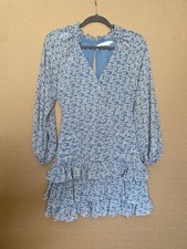 ASTR the Label Floral Tiered Ruffle Mini Dress Powder Blue S Nordstrom cottage