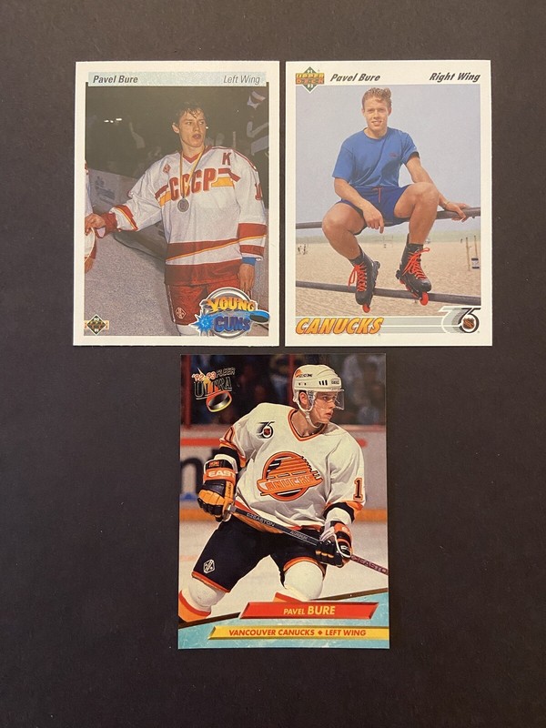 Pavel Bure Rookie - 3 Cards - Rookie,   NHL 