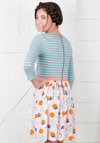 Matilda Jane FRESH SQUEEZED Dress 12 Oranges Joanna Gaines Once Upon A Time NWT - Picture 3 of 3