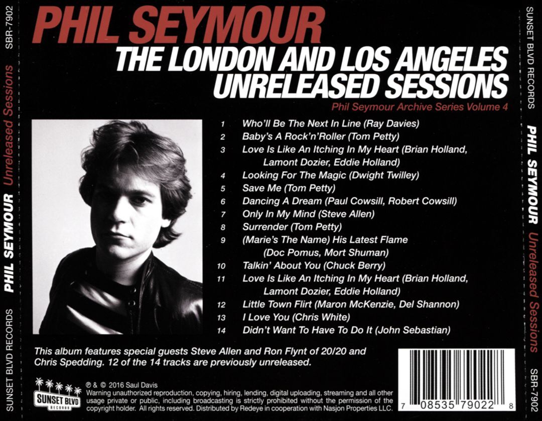 PHIL SEYMOUR LONDON & LOS ANGELES UNRELEASED SESSIONS: THE PHIL SEYMOUR ARCHIVE