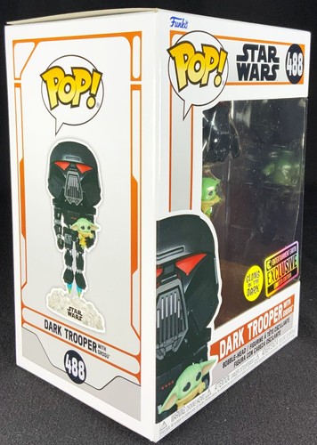 POP CAVE 2024 Star Wars: Dark Trooper w/Grogu GITD Ent Earth Exclusive FREE FEDX - Picture 11 of 13