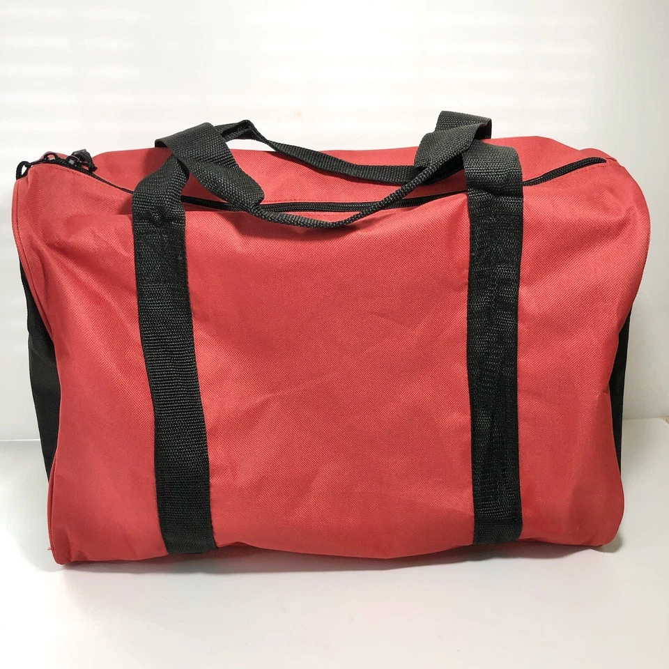 Bolso de Lona Chicago BlackHawks NHL Negro Llevar Gimnasio Viaje Cremallera Equipaje Paquete Y2K Foto 3 de 4