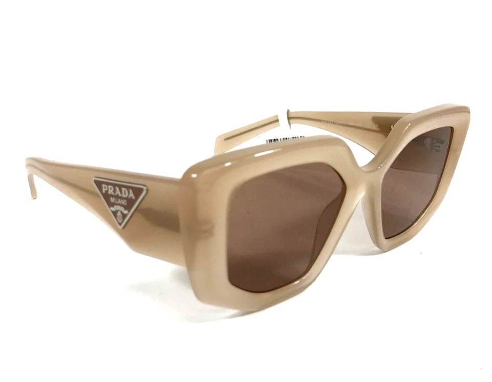 Очки солнцезащитные Prada SPR14Z 19R-10D натуральный опал коричневые оправы бабочки розовые линзы - Изображение 3 из 4