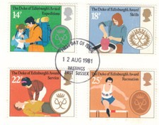 Duke of Edinburgh Award GB Used Hastings 1981 ON PIECE (146444)