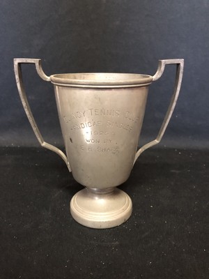1925 6 3/4  Quincy Ma Handicap Tennis Loving Cup Trophy