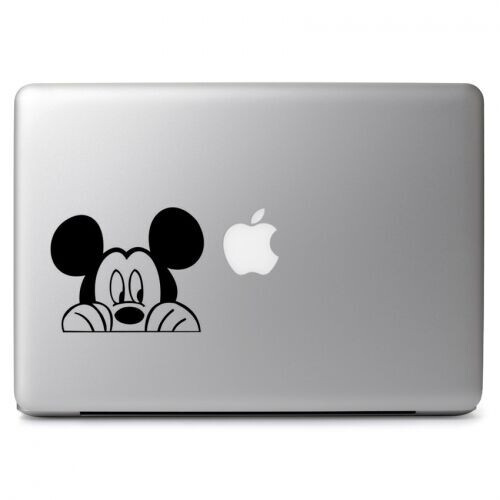 2 Mickey Mouse Peeking Decal Sticker for Macbook Laptop Car Window Bumper Truck - Picture 2 of 4