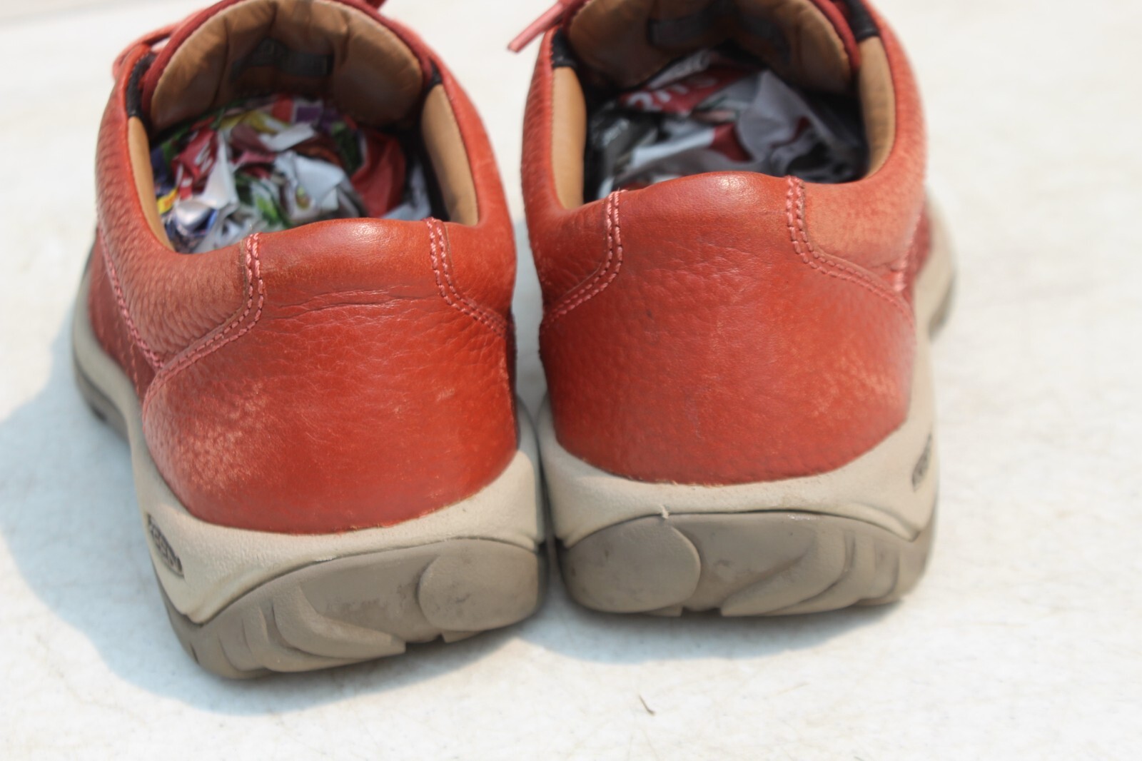 KEEN Presidio 1017948 Scarpe da Passeggio Escursionismo Donna in Pelle Rossa Taglia 7 EUR 37 5