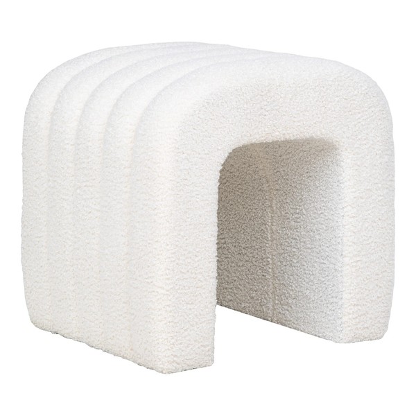Colma Pouf Teddy-Hocker 42 X 41 X 36 Cm Weiß-image