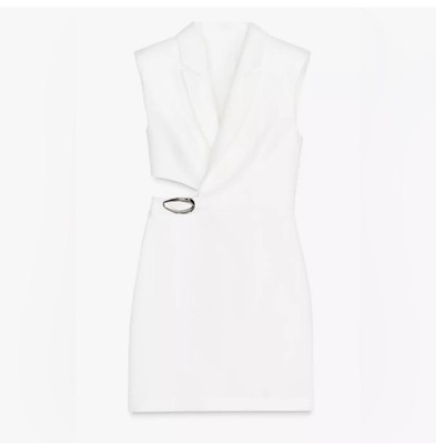 knee length dresses for ladies BUCKLE UP BUTTERCUP PU MINI DRESS – AKIRA