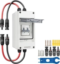 Solar Panel Disconnect Switch 10A 2P 400V Dc/AC Breaker Box White 