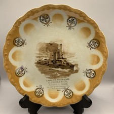 Antique 1917 Pennsylvania Ship Advertisement Plate D.E. McNicol San Francisco