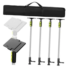 Dust Barrier Poles 4 Pack,Zipper Wall Poles Kit Aluminum Alloy 4pack